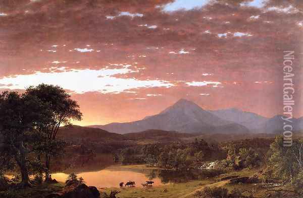 Mount Ktaadn (or Mount Katahdin) Oil Painting - Frederic Edwin Church
