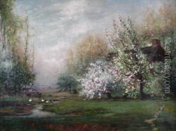 In The Month Of May Oil Painting - Arthur Parton