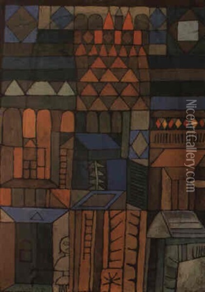 Beginnende K_hle Oil Painting - Paul Klee