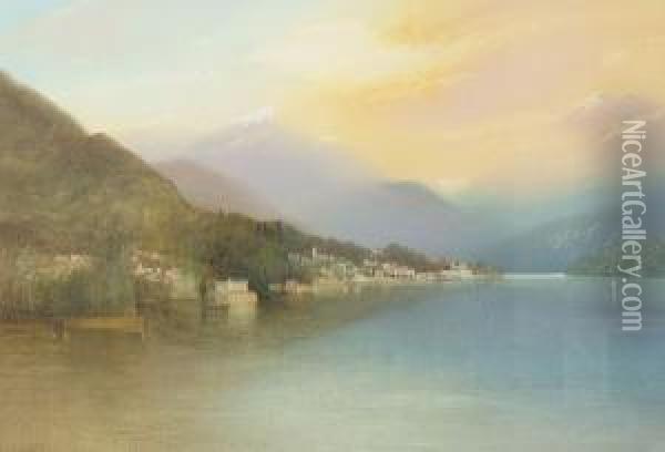 Near Montreux, Switzerland Oil Painting - John Shapland