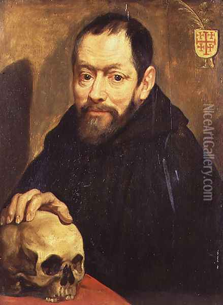 Portrait of Brother Alexien Jan van der Linden 1577-1638 Provincial for Brabant of the Order of the Alexian Brothers Oil Painting - (studio of) Rubens, Peter Paul