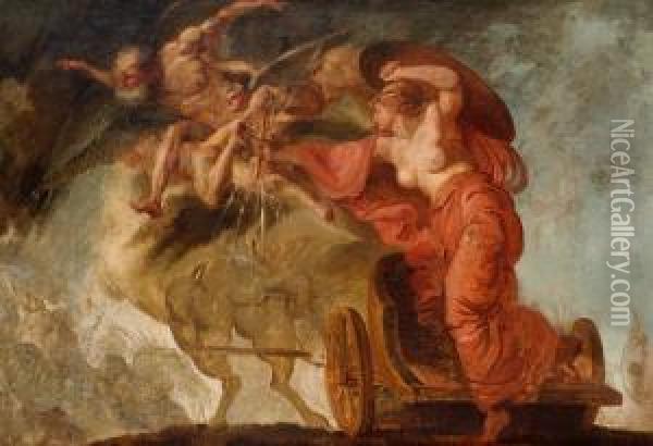 Allegori Over Kriget Oil Painting - Louis Masrelier