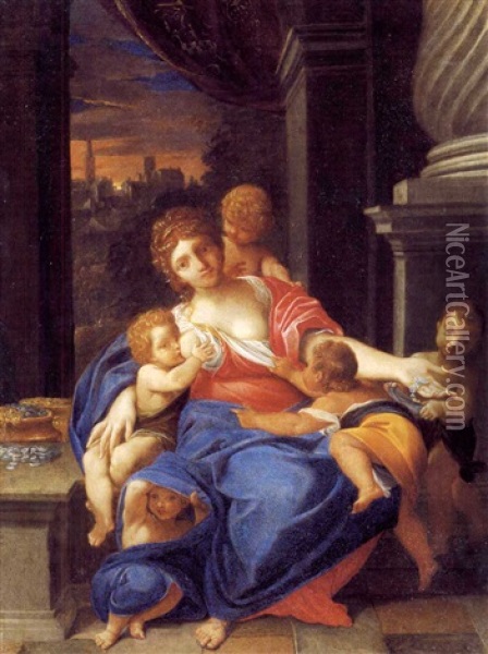 Allegoria Dell'abbondanza Oil Painting - Ludovico Carracci