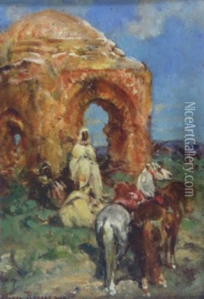 La Halte Des Cavaliers Oil Painting - Henri Emilien Rousseau