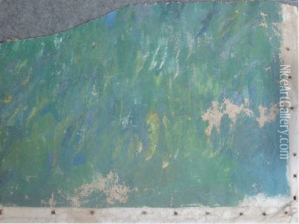 Les Nympheas - Fragment Oil Painting - Claude Monet