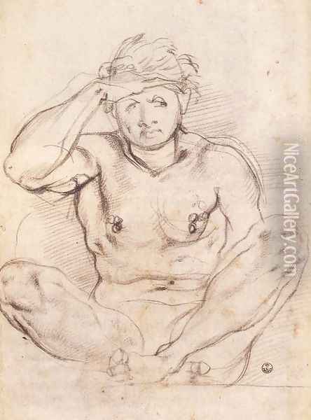 Study for Vertumnus and Pomona 1519 Oil Painting - (Jacopo Carucci) Pontormo