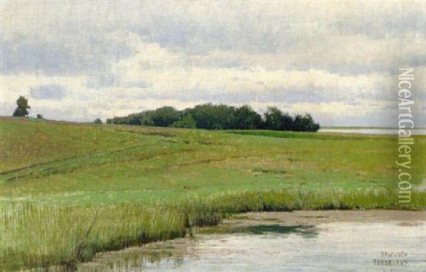 Weite Landschaft Oil Painting - Ferdinand Brunner