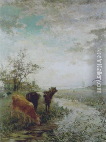 Zomer In Polders Oil Painting - Henri van Seben