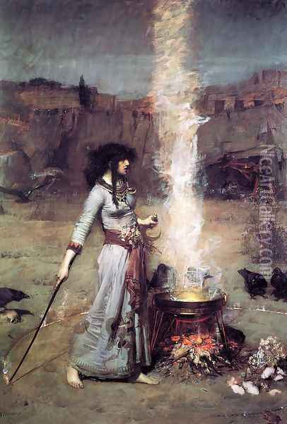 The Magic Circle 1886 Oil Painting - John William Waterhouse