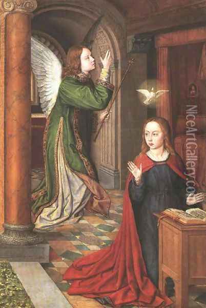 The Annunciation 1500 Oil Painting - Master of Moulins (Jean Hey)