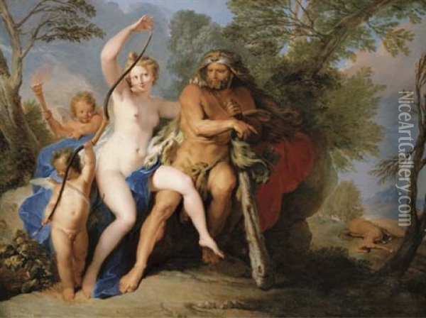 Hercules And Dejaneira Oil Painting - Nicolas Bertin