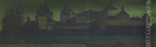 Rostov Kremlin Oil Painting - Nikolai Konstantinovich Roerich