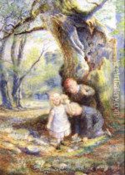 Children In The Woods Oil Painting - Sam Mc Cloy