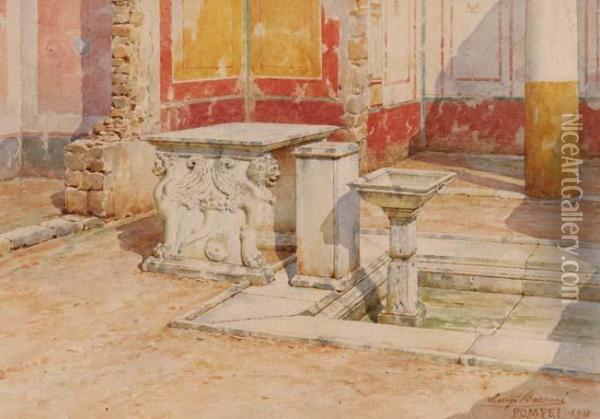 Pompei Oil Painting - Luigi Bazzani