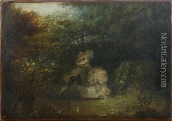Le Baiser Oil Painting - Jean-Honore Fragonard