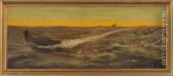 A Nantucket Sleigh Ride Oil Painting - Clement Nye Swift