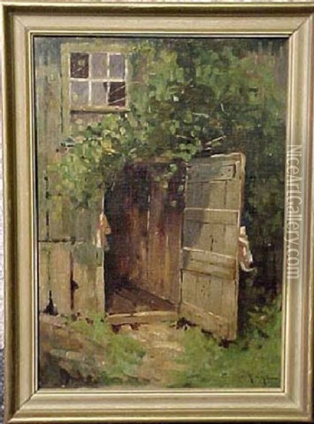 Old Swampscott Doorway Oil Painting - Edward A. Page