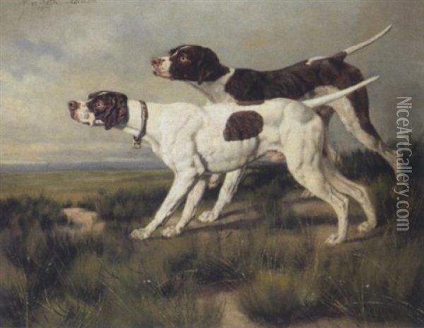 Jagdhunde Oil Painting - Caspar Von Reth