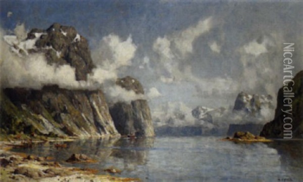 Aardal, Sognefjord Oil Painting - Henry Enfield
