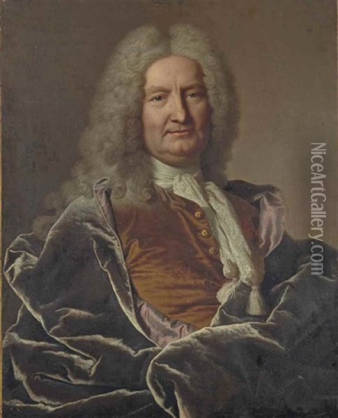 Portrait De Jean-francois De La Porte (1675-1745) Oil Painting - Hyacinthe Rigaud