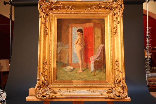 Jeune Femme A Sa Toilette Oil Painting - Eugene Decisy