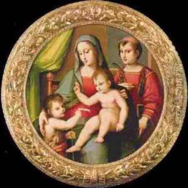 Madonna And Child Oil Painting - Andrea Piccinelli Il Brescianino