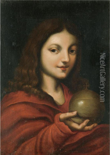 Salvator Mundi Oil Painting - Marco d' Oggiono