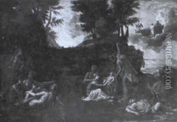 The Birth Of Bacchus Oil Painting - Nicolas Poussin