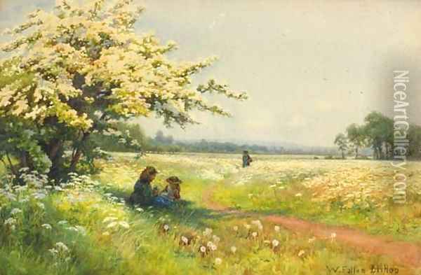 A Picnic in the Meadows Oil Painting - Walter Follen Bishop