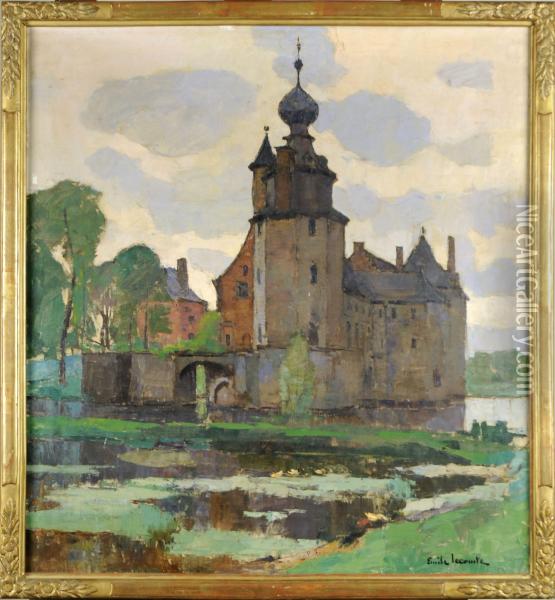 Chateau D'havre Oil Painting - Emile Lecomte