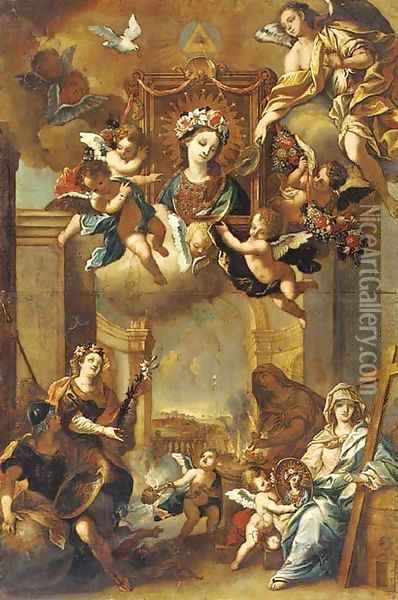 An Allegory of the Life of the Virgin Oil Painting - Johann Georg Bergmutller