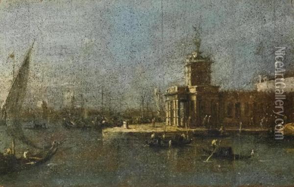Venice, A View Of The Punta Della Dogana Oil Painting - Francesco Guardi
