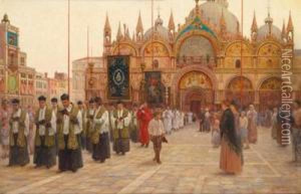 Venedig-festdes Heiligen Antonius Von Padua Oil Painting - Edward Mills