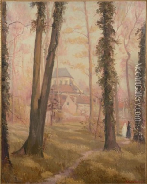 Paysage Avec Communaute, 1911 Oil Painting - Emile Bernard