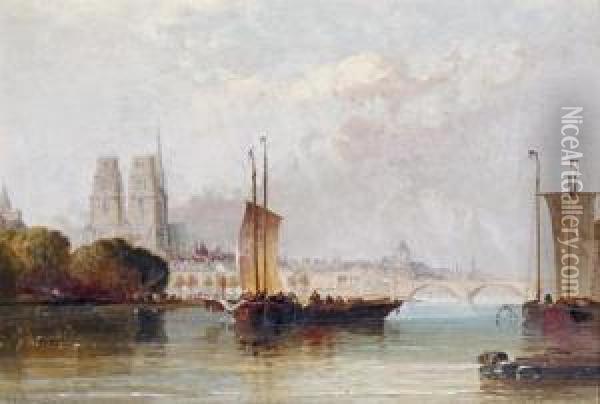 Orleans Cathedral Oil Painting - Arthur Joseph Meadows