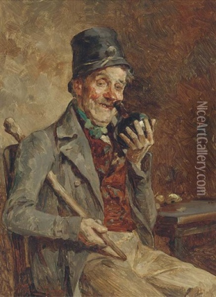 An Aromatic Vintage Oil Painting - Henry Gillard Glindoni