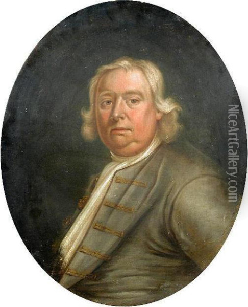 Portrait Of James Quin Esq Oil Painting - John Vanderbank
