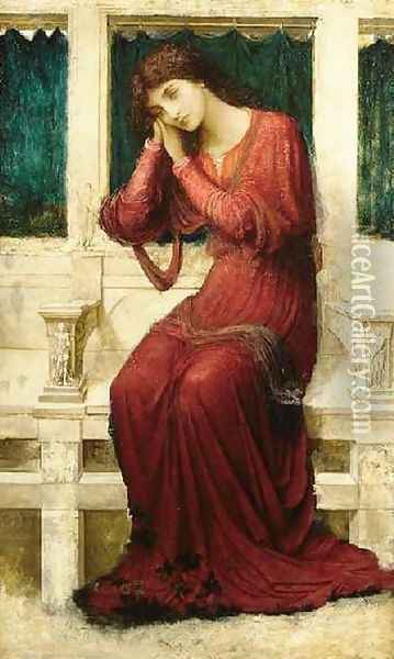 When Sorrow comes to Summerday Roses bloom in Vain Oil Painting - John Melhuish Strudwick