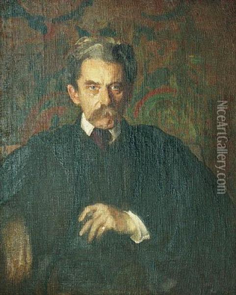 Portret Dr Zuk-skarzewskiego, Ok. 1906 R. Oil Painting - Leon Wyczolkowski