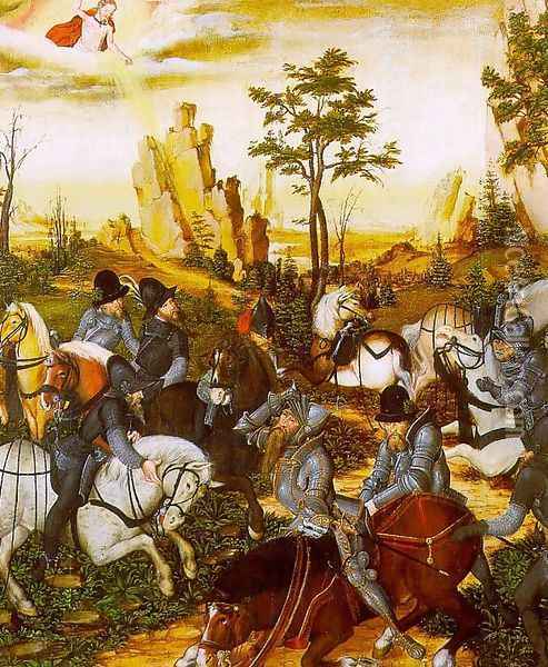 The Conversion of St. Paul Oil Painting - Lucas The Younger Cranach