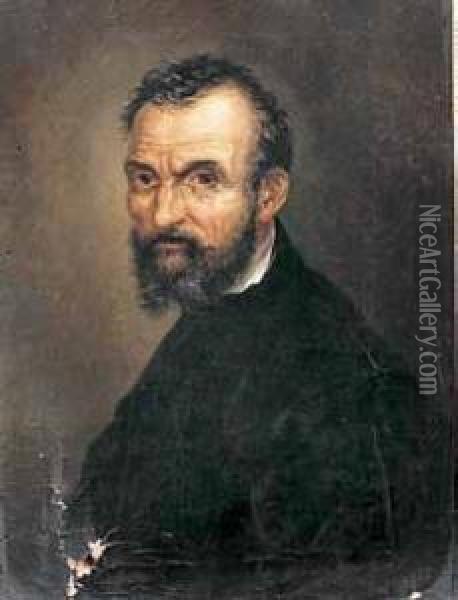 Ritratto Michelangelo Buonarroti Oil Painting - Giulio Piatti