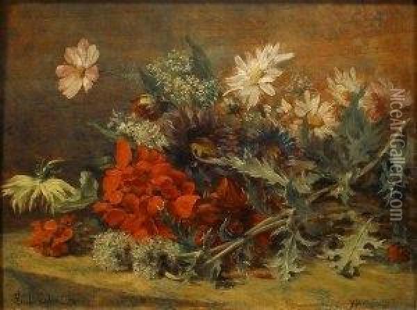 Les Fleurs Oil Painting - Paul Alfred Colin
