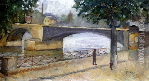 Vue De La Seine A St. Cloud Oil Painting - Edvard Munch