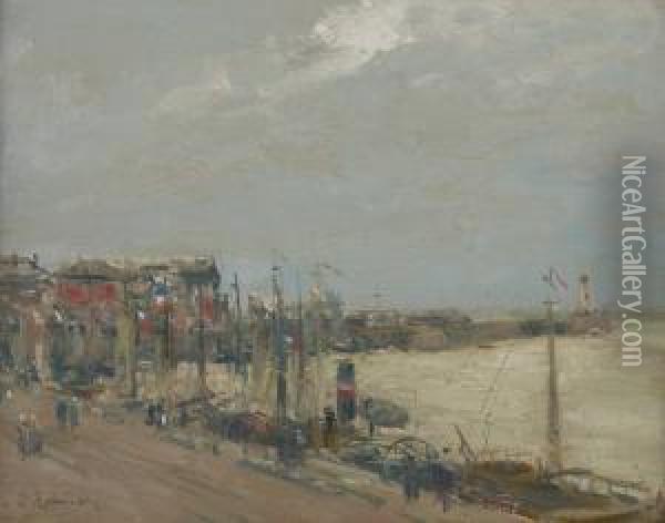 Vue Portuaire Oil Painting - Pierre Jacques Pelletier