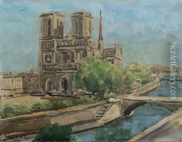 Notre Dame De Paris Oil Painting - Pierre De Belay