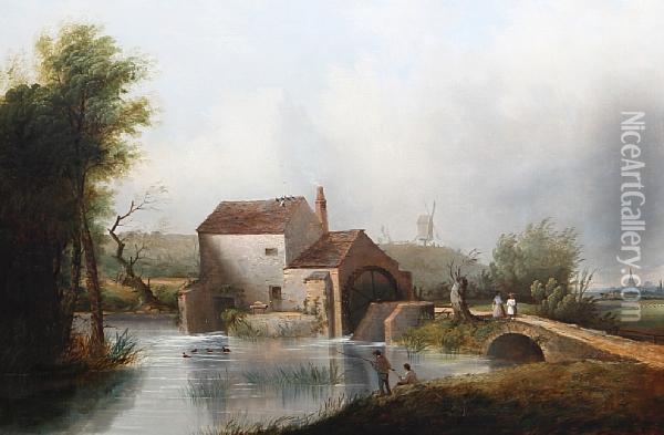 The Watermill Oil Painting - Walter Williams