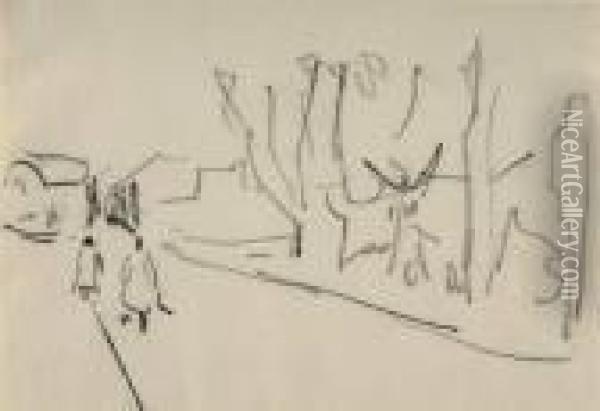 Auf Dem Weg Nach Hause Oil Painting - Ernst Ludwig Kirchner