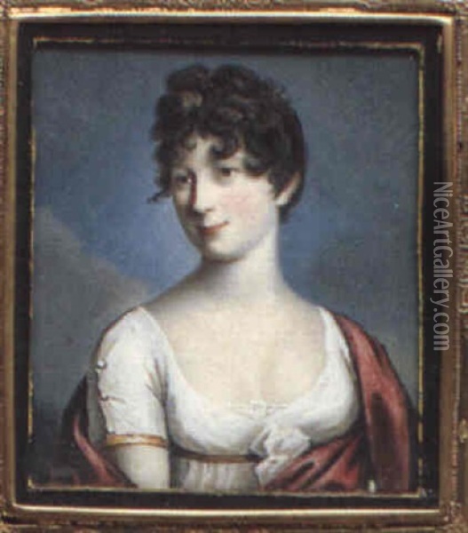 Grand Duchess Anna Feodorovna, Nee Princess J. Of Saxe-coburg-saalfeld Oil Painting - Carl Adolf Mende