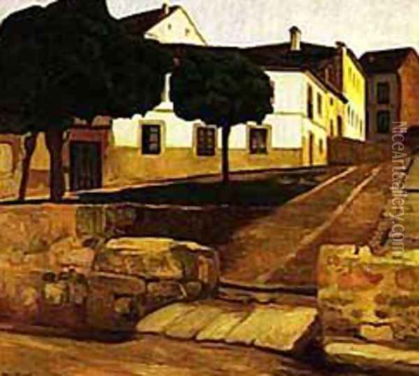 La Calle De Avila 1908 Oil Painting - Diego Rivera