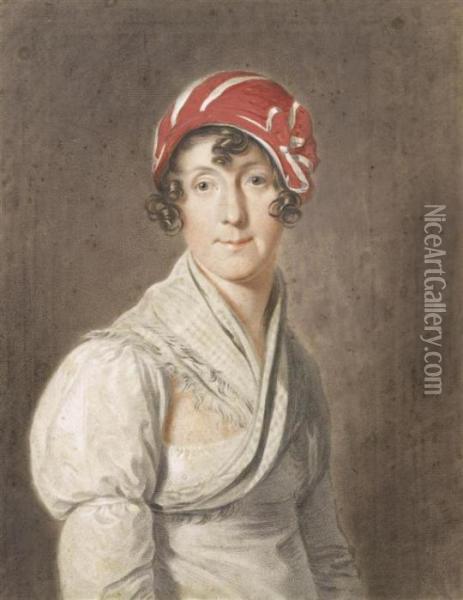 Portrait Of A Woman Oil Painting - Jacques Louis David
